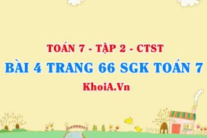 Bài 4 trang 66 SGK Toán 7 Tập 2 Chân trời sáng tạo